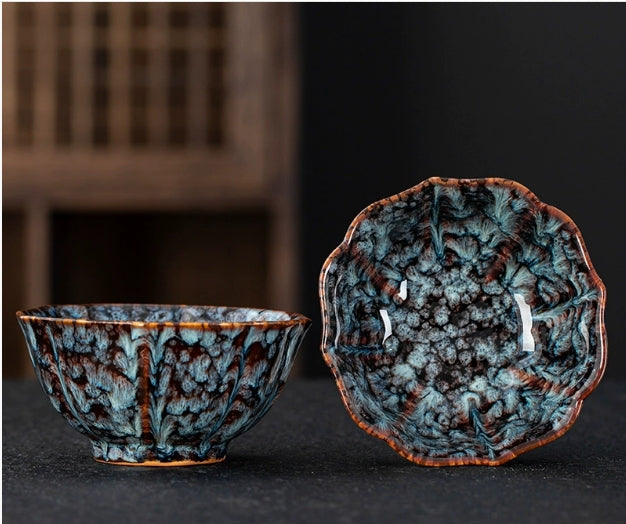 Handmade Ceramic Cup with Natural Gemstone Glaze – One of a Kind